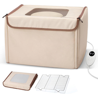 Boîte de fermentation pliable pour pâte à pain, égouttoir à pain chauffant, boîte de fermentation électrique pour pâte à pizza avec chauffage