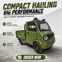 Camionnette électrique robuste tout acier à propulsion arrière |   Transport de Produits Agricoles et de Fruits de Verger, Livraison de Marchandises de Village à Ville