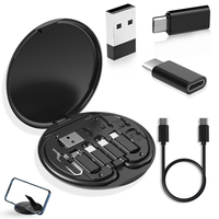 Ensemble de câbles de charge portables 6-en-1 tendance 2026, type C 3A, multi-charge rapide, ensemble cadeau d'affaires, cadeau promotionnel d'entreprise