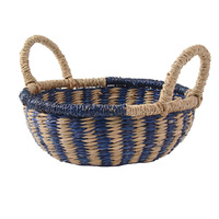 Panier de rangement multifonctionnel Girida en jonc de mer naturel, design moderne et épuré, fabriqué avec précision, avec poignée