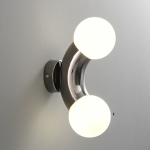 Lámpara de Pared Esférica de Acero Inoxidable y Vidrio de Diseño Creativo Nórdico Posmoderno, Diseño Personalizado para Iluminación de Pasillos y Corredores - Product Image 4