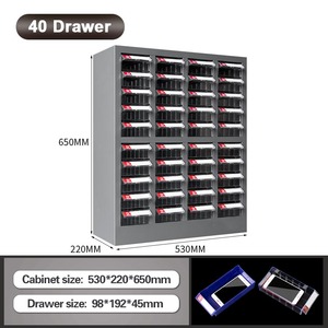 LEADLOONG 40-Drawer Standing Cabinet 530*220*650MM Steel Metal Plastic <strong>Storage</strong> File for Tools and <strong>Drawings</strong> - Product Image 2