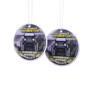 Ambientador de coche en blanco con logotipo personalizado, regalo promocional, papel de algodón de 2mm de espesor, ambientadores de coche elegantes - Product Image 1