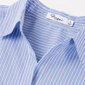 เดรสแขนยาวคุณภาพสูงสำหรับฤดูร้อน ติดกระดุมด้านหน้า ปกคอเสื้อพับได้ ขายส่ง เดรสลำลองผ้าฝ้ายหรูหราสำหรับงานพรอมสำหรับผู้หญิง - Product Image 3