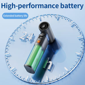 Ventilador de alta velocidad, ventilador turbo de alto rendimiento, miniventilador portátil recargable de 8000mAh, ventilador tipo cañón de aire, miniventilador portátil de mano - Product Image 4