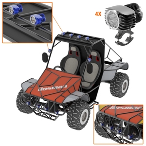 Soporte Universal para Faro Delantero de Motocicleta con Luz LED, Abrazadera para Tubo de Soporte de Foco para Motocicleta Todoterreno, ATV, Camioneta, Cafe Racer, <span class=keywords><strong>Chopper</strong></span> - Product Image 5