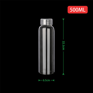 Bouteilles d'eau avec couvercles, bouteilles d'eau en verre transparentes modernes et simples, gobelets en verre <span class=keywords><strong>de</strong></span> 17 oz pour jus, bureaux, gymnases, cafés, promotion <span class=keywords><strong>de</strong></span> la salle <span class=keywords><strong>de</strong></span> sport - Product Image 4