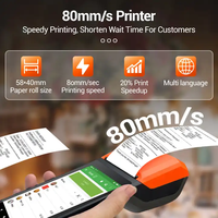 Android 11 4 + 64G, NFC 58mm Imprimante thermique intégrée Terminal de poche NFC POS