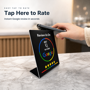 Soporte NFC en Forma de L para Reseñas de <span class=keywords><strong>Google</strong></span>, para Salón, Barbería, Spa, Hotel, Clínica, Tienda, Mostrador, Exhibición en Mesa SIKA - Product Image 6