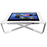 Mesa de Centro Interactiva con Pantalla Táctil LCD Android de 49 y 55 Pulgadas, Señalización Digital para Interiores, para Vestíbulo de Hotel, Restaurante, Exposiciones, Comercio Minorista