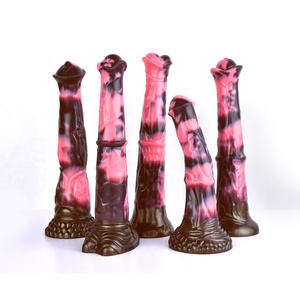 Dildo realista de pene de caballo con ventosa, de silicona multicolor, grande y largo, para masaje anal, juguetes sexuales para hombres y mujeres - Product Image 1
