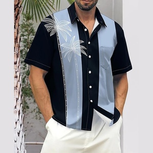 Men's Breathable Short Sleeve Button <b>Down</b> Hawaiian Casual Printed Summer Regular Fit Beach Vacation Aloha Shirt - Product Image 2