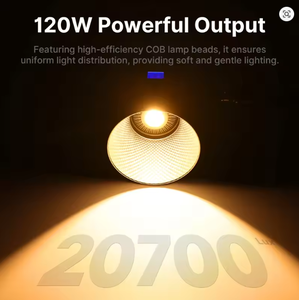Ulanzi VL-120BI VL-120C Luce Video COB 120W con Attacco V-Mount, Materiale ABS, Controllo Wireless, 2700K-65000K, per Produzioni Cinematografiche Brevi - Product Image 2