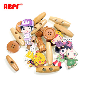 Nhà Máy Bán Buôn Thời Trang DIY Craft Gỗ Nút Handmade Hình Dạng Khác Nhau Nút Gỗ Cho Bé Trẻ Em Quần Áo Phụ Kiện - Product Image 5