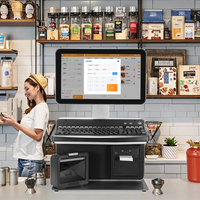Système POS Win/Android 14 pouces 4 + 64 Go Système POS Tout-en-Un Système automatisé de paiement en espèces Kiosque libre-service Caisse enregistreuse POS