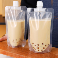 Sachets de jus réutilisables transparents avec buse