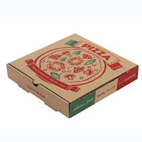 Scatola per Pizza in Cartone Ondulato Kraft di Grado Alimentare, Personalizzabile, Stampa a Quattro Colori, Imballaggio OEM per Catene di Ristoranti e Attività di Fast Food