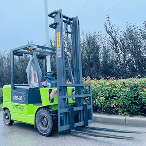 מחיר מפעל סוללת ליתיום מלגזה חשמלית 2 טון 3 טון מלגזה חשמלית קטנה בעלת ארבעה גלגלים לאחסון במחסן - Product Image 1