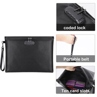 Sac à documents ignifuge personnalisable en silicone et fibre de verre à double fermeture éclair, logo personnalisé, en stock pour les assurances légales