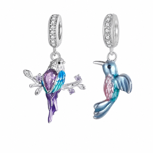 Venta al por Mayor de Dijes de Mariposas Azules y Rosas que Brillan en la Oscuridad, Plata 925, para Pulseras y Collares, Regalo de Joyería para Mujer - Product Image 5