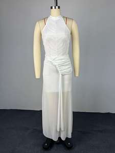 GX3599 <span class=keywords><strong>Abito</strong></span> Lungo Elegante da <span class=keywords><strong>Donna</strong></span> Senza Maniche con Design <span class=keywords><strong>Incrociato</strong></span>, Vestito Estivo Unico e Sexy per Feste - Product Image 2