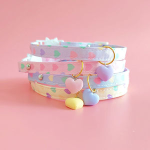 Cat Collar Heart Pattern Adjustable For Small Pets Cute Pendant Neck Decoration All Seasons Pet Accessory - Product Image 5