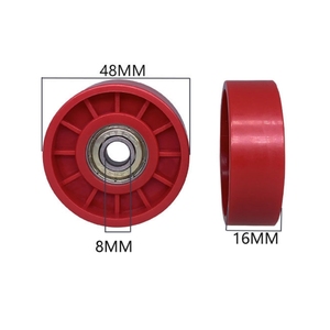 Pom Nylon Plastic Transportband Skate Caster Wiel 608 Rollager Katrol 8X48X16 Mm Voor Transportband - Product Image 5