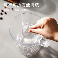 Infuseur de thé en plastique de luxe de 600ml 20oz infuseur de théière de distribution de fond pratique thé en vrac unique cafetière brassée à la main