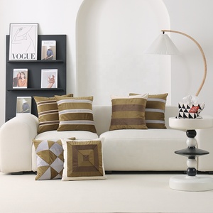 High Quality <strong>Green</strong> Collection Stitch Velvet Throw <strong>Cushion</strong> Cover Wild <strong>Olive</strong> Stripe Velvet Decorative Pillow Cover - Product Image 2