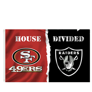 Bandera Personalizada Rectangular de 3x5 pies con Diseño de Casa Dividida, Entrega Rápida, Impresión Digital, Poliéster Impermeable, Asta de Aluminio Plegable - Product Image 5