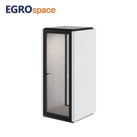 Cabine de travail individuelle insonorisée EGROspace, préfabriquée, portable, en verre, pour téléphone, espace privé