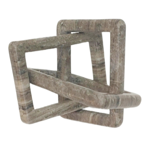 Scultura Moderna in Marmo con Nodo Geometrico, Ornamento Decorativo in Pietra per Tavolino da Caffè, Mensola, Soggiorno - Product Image 4