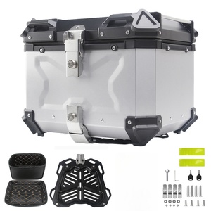 Bauletto <span class=keywords><strong>Posteriore</strong></span> da <span class=keywords><strong>Moto</strong></span> in Lega di Alluminio con Design a X in Rilievo, <span class=keywords><strong>Borsa</strong></span> da <span class=keywords><strong>Moto</strong></span> 45L, 55L, 65L, 80L - Product Image 2