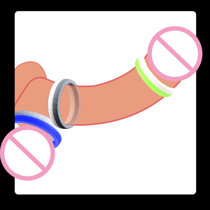 FAAK 2 pièces/ensemble anneau de pénis jouet sexuel pour hommes retarder l'éjaculation anneau de pénis en Silicone agrandir améliorer fournitures pour adultes enlever le prépuce - Product Image 5