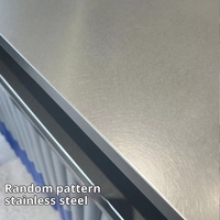 Konter Bar Stainless Steel 304 Brushed untuk Area Depan, Meja Kasir Kustom untuk Kedai Kopi, Warna Perak Lengkap