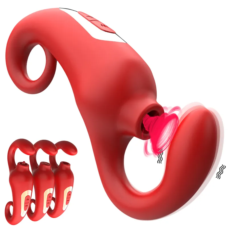 Sanica 2 en 1 Av masaje vibrador punto G consolador palmaditas lamiendo chupar masturbación femenina vibrador consolador Vibradores para mujeres