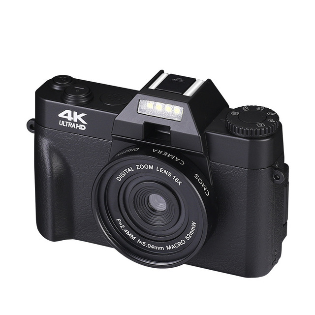 High Quality Camera 7500MP 4K HD Camera 180° Rotatable Screen 16X Digital Zoom - Lightweight for Beginners