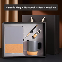 Ensemble cadeau de tourisme culturel personnalisable comprenant un carnet, un porte-clés en bois, un bloc-notes - Article promotionnel innovant pour les cadeaux