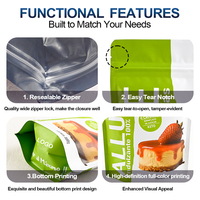 Sacs Mylar personnalisés à impression numérique, refermables avec fermeture éclair, anti-odeur, formats 1g, 3.5g, 7g, 14g