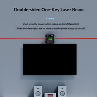 Inclinomètre numérique de niveau laser Détecteur d'angle de projection à double ligne avec quatre bases magnétiques pour la