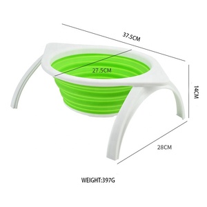 रसोई Foldable छलनी बंधनेवाला BPA मुक्त रंगीन सिंक Colanders और Strainers टोकरी - Product Image 4