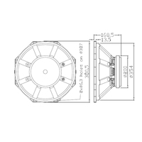 Haut-parleur professionnel Nexo, haut-parleur large bande de 15 pouces, système de sonorisation PA