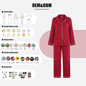 Hongbo vêtements de nuit femmes pyjama chaud luxueux 100% coton bio Modal solide tricoté uni teint femmes nuit costume pyjama ensemble - Product Image 6