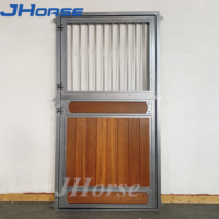 Porte de grange en bois et métal durable de taille standard pour chevaux, porte de paddock pour écurie de chevaux