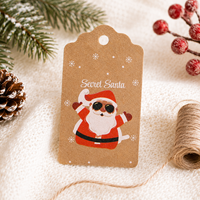 Étiquettes de Noël en papier kraft écologique, durables, imprimables et idéales pour l'emballage de cadeaux, les étiquettes d'ornements ou les projets créatifs