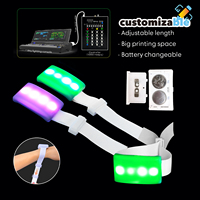 Dokuma Kumaşlı LED Bileklik PULSERA LED Konser Uzaktan Kumandalı Bileklikler Etkinlik LED Bilekliği