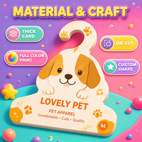Cintres en carton robustes et imprimables avec crochet pour l'affichage de vêtements pour animaux de compagnie en vente au détail et en gros