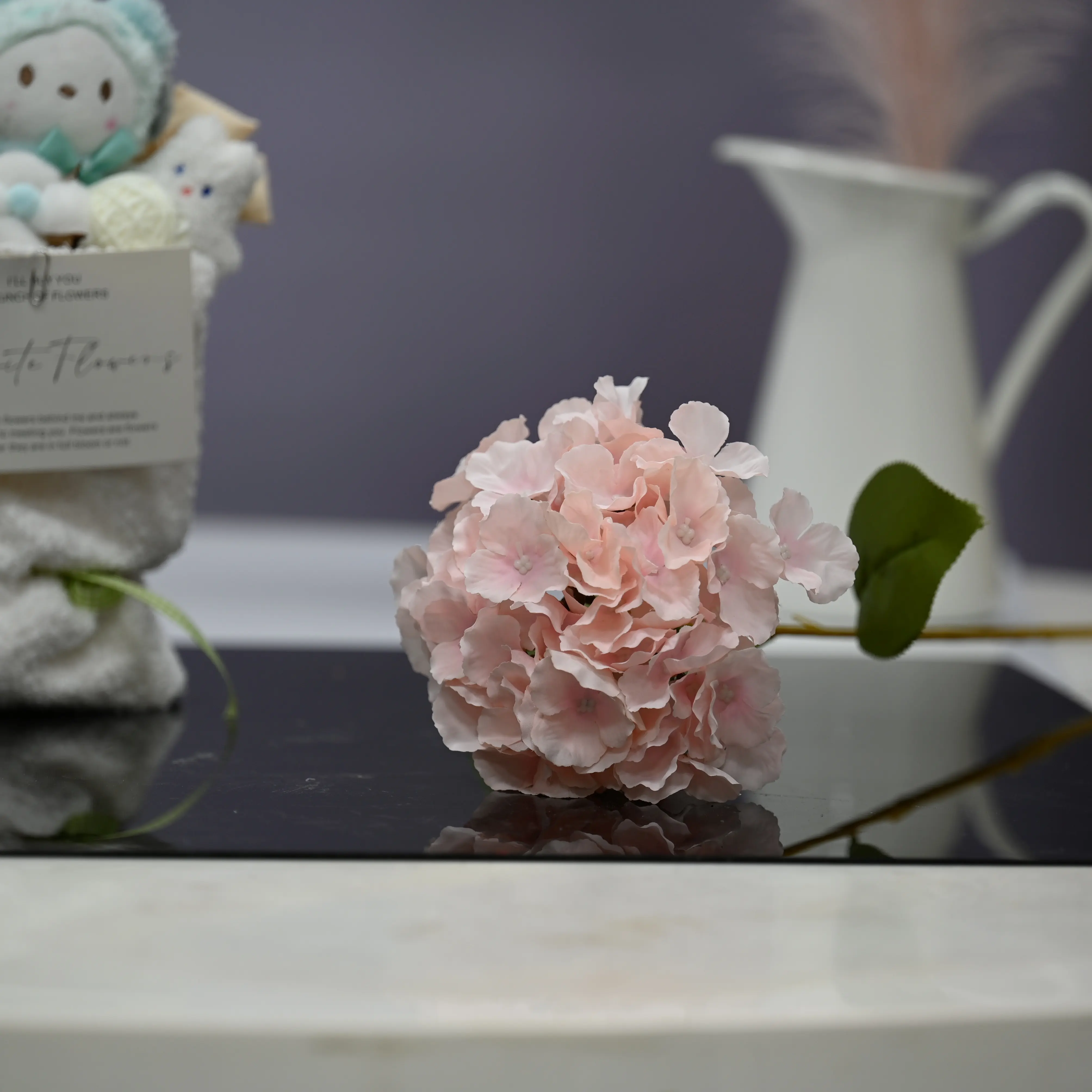 Hortensias Fleurs Mariage Artificiel En Vrac Fleur Pièce Maîtresse Violet Floraison