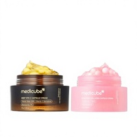 medicube Uneven Skin & Firm Duo Deep Vitamin C Golden Capsule Face Moisturizer and Salmon DNA PDRN Pink Collagen Capsule Cream
