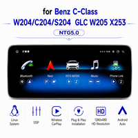 Écran tactile de navigation 12,3 pouces Linux avec CarPlay sans fil et Android Auto pour Mercedes-Benz Classe C W204/C204/S204 GLC W205 X253